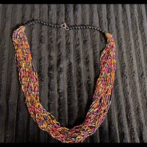 Vintage hand beaded necklace